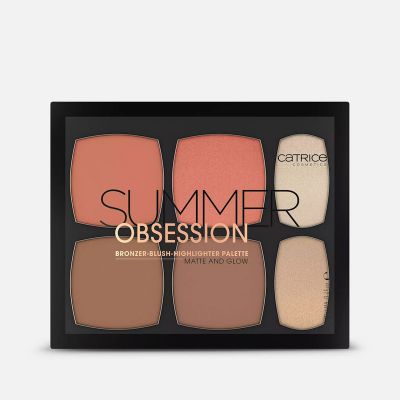 Summer Obsession Bronzer Blush Highlighter Palette Matte And Glow - N 10