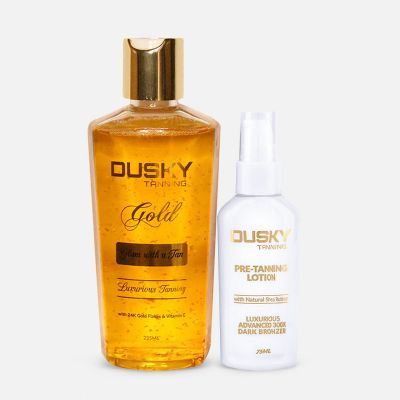 Dusky 2 Pc Set Pre Tanning Lotion And Tanning Oil
