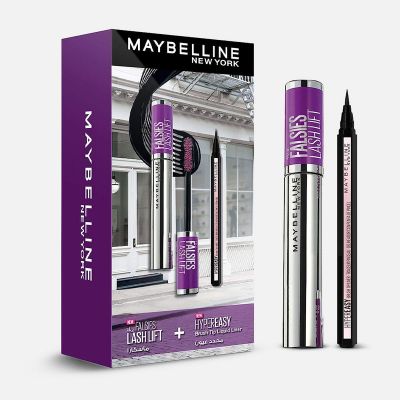 Hyper Easy Liquid Eyeliner & Falsies Lash Lift Mascara Set - 2 Pcs