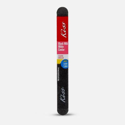 Black With White Nail File