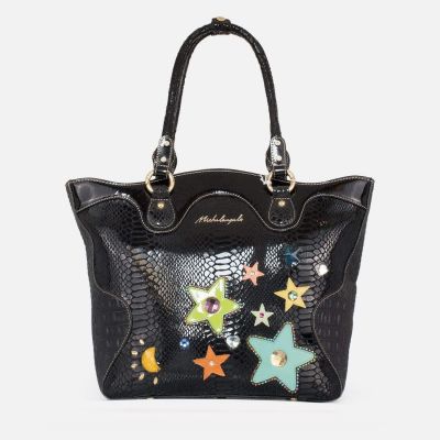 Swarovski Crystal Leather Tote Bag