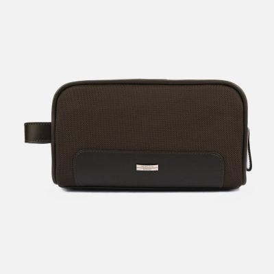 Brown Single Zip Travel Toiletry