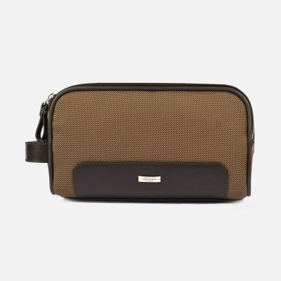 Cuero Double Zip Travel Toiletry