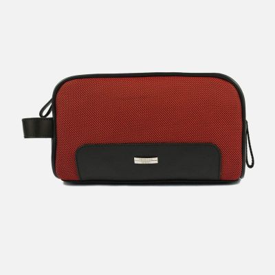 Red Single Zip Travel Toiletry