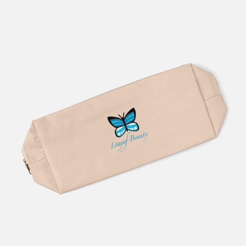 Makeup Pouch With 17 Brushes - Cream