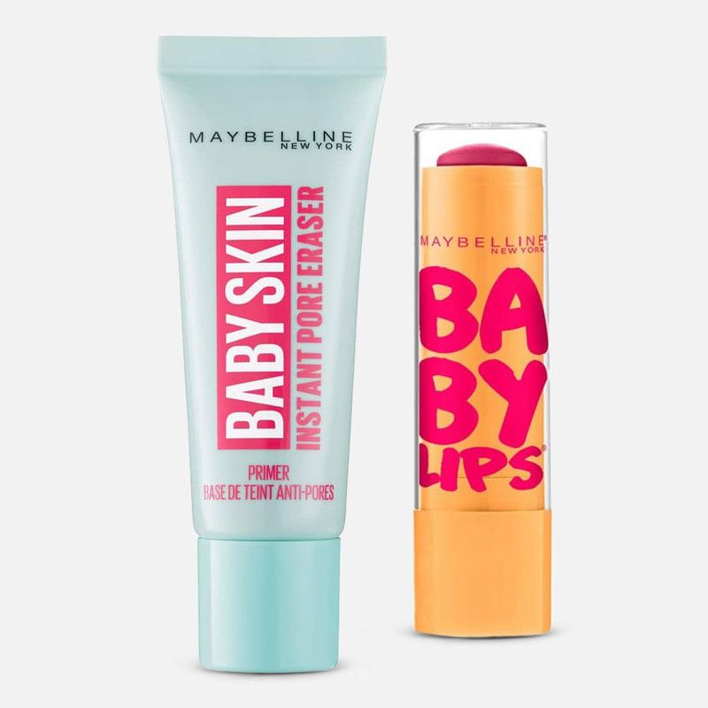 Baby Lips Lip Balm & Baby Skin Primer Set - 2 Pcs