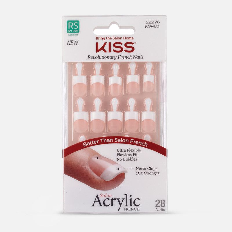 Salon Acrylic Nude French Nails