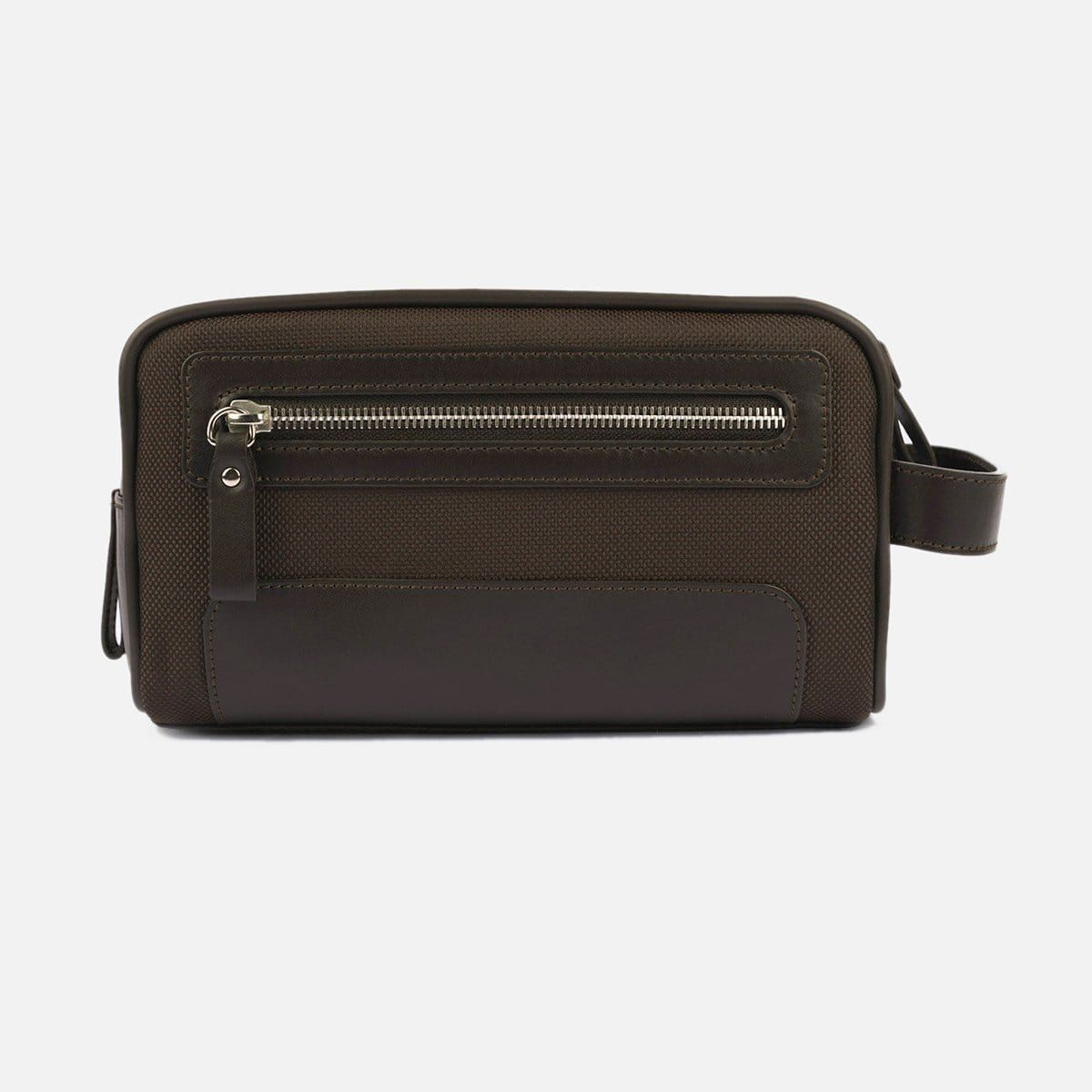 Brown Single Zip Travel Toiletry