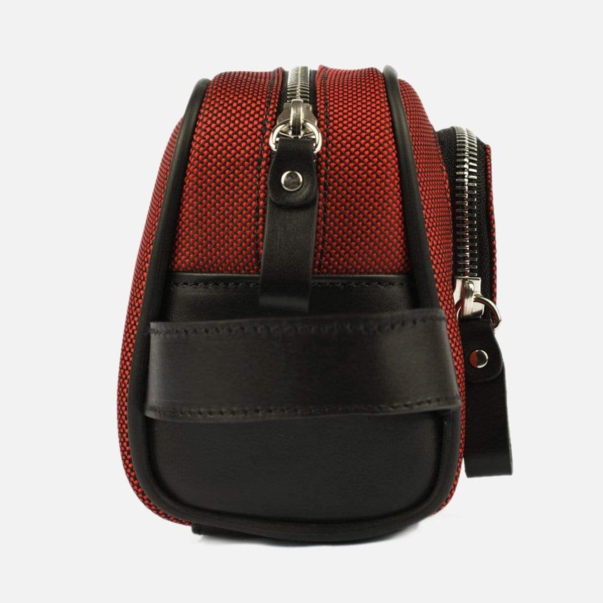Red Single Zip With Front Pocket Travel Toiletry